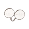 Non-Tarnish 304 Stainless Steel Open Cuff Ring Findings STAS-E124-05L-P-1