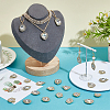 40Pcs 8 Styles Alloy Rhinestone Pendants ALRI-NB0001-19G-4