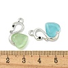 UV Plating Alloy Rhinestone Pendants FIND-M033-19P-3