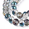 Electroplated Glass Beads Strands EGLA-Q092-8mm-A01-3
