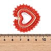 Glass Seed Beaded Pendants PALLOY-MZ01385-4