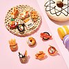 12Pcs 12 Styles Bread Themed Resin Pins JEWB-CJ0003-09-6