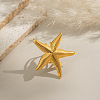 Stainless Steel Textured Starfish Rings FU0930-1-1