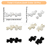 30Pcs 3 Colors Handmade Chinese Frog Knot Buttons Sets AJEW-CY0001-49-2