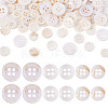 105Pcs 3 Styles Natural 4-Hole Freshwater Shell Buttons BUTT-TA0001-26-1