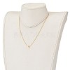 Golden Plated Brass Initial Pendant Necklaces NJEW-JN03299-03-5