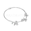 Alloy Flower Choker Necklaces for Women WG981DB-02-2