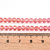 Baking Paint Transparent Glass Beads Strands DGLA-A035-T4mm-A01-5
