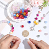 112Pcs 7 Colors Transparent Resin UV Reactive Beads RESI-PA0001-40B-3