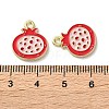 Fruit Alloy Enamel Charms PALLOY-S058-01LG-14-3