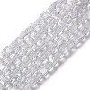 Electroplate Glass Beads Strands X-EGLA-D018-8x8mm-01-4