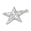 Rack Plating Brass Micro Pave Cubic Zirconia Pendants X-KK-L224-015P-2