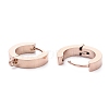 Ion Plating(IP) 304 Stainless Steel Huggie Hoop Earrings Findings STAS-I167-01A-RG-2
