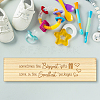 Rectangle Wooden Pregnancy Test Keepsake Box with Lock CON-WH0103-002-4