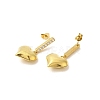 Ion Plating(IP) 304 Stainless Steel Inlay Rhinestone Stud Earrings for Women EJEW-M024-06B-G-2