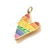 Pride 304 Stainless Steel Enamel Pendants STAS-B079-01G-04-2