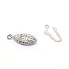 316 Surgical Stainless Steel Box Clasps STAS-WH0009-05P-1