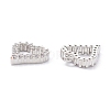 Rack Plating Brass Micro Pave Cubic Zirconia Charms X-ZIRC-C026-08P-2
