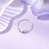 Copper Wire Wrapped Natural Cultured Freshwater Pearl Beads Finger Rings for Women RJEW-JR00775-02-2