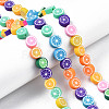 Handmade Polymer Clay Bead Strands CLAY-N006-79-6