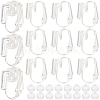 24Pcs Brass Clip-on Earring Converters Findings KK-SP0001-16S-1