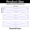 60Pcs 3 Styles Plastic Eyebrow Tattoo Practice Skin AJEW-CP0009-58B-2