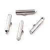 Non-Tarnish 304 Stainless Steel Slide On End Clasp Tubes STAS-C044-08B-P-2
