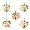 Brass Micro Pave Clear Cubic Zirconia Diffuser Locket Pendants ZIRC-SZ0003-59-1