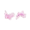 Butterfly with Flower Transparent Resin Cabochons FIND-L019-06D-2