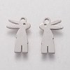 201 Stainless Steel Bunny Charms STAS-Q201-T495-2