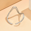 Wave 304 Stainless Steel Cuff Rings FS-WG0CC98-01-3