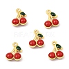 Brass Enamel Charms KK-K337-01G-2