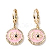 Real 18K Gold Plated Brass Dangle Leverback Earrings EJEW-L269-002G-02-1