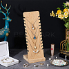 Detachable Rectangle Wooden Slant Back Necklace Display Stands NDIS-WH0009-15-2