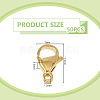 50Pcs PVD Vacuum Plating 304 Stainless Steel Lobster Claw Clasps STAS-DC0017-15-2