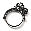 Rotatable Alloy Swivel Open Back Bezel Pendants PALLOY-I223-20EB-1