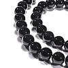 Synthetic Black Stone Beads Strands GSR12mmC044-5