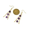 Natural Amethyst Dangle Earrings EJEW-JE06057-3