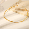 Simple 304 Stainless Steel Round Cuff Choker Necklaces Fashion Jewelry for Women RC6869-3-1