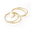 Brass Hoop Earrings EJEW-L234-06G-2