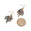 Glass Twisted Bugle Cluster Earrings Sets for Women EJEW-JE05059-4