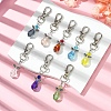 Angel Glass & Alloy Pendant Decoration HJEW-YW00026-01-5