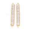 Brass Clear Cubic Zirconia Links Connectors ZIRC-G170-24G-1