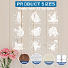 1 Set Spaceman Gnome Theme PET Hollow Out Drawing Painting Stencils DIY-MA0004-56-4