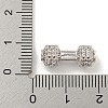 Brass Micro Pave Clear Cubic Zirconia Beads KK-G493-34A-P02-3