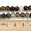Natural Black Agate Beads Strands G-L555-04-6mm-6