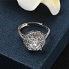 925 Sterling Silver Micro Pave Cubic Zirconia Finger Rings RJEW-B134-01B-03-2
