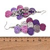 430 Stainless Steel Heart Dangle Earrings EJEW-A137-09P-01-5
