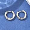 Tarnish Resistant 304 Stainless Steel Huggie Hoop Earrings EJEW-F111-14mm-P-4