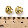 10mm Brass Rhinestone Beads X1-KK-S519-01C-02G-3